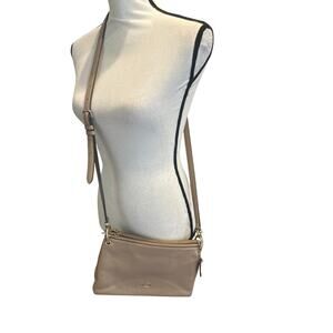 Coach Beige Leather Crossbody Purse